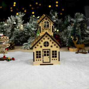 Ξύλινο χριστουγεννιάτικο σπιτάκι 7