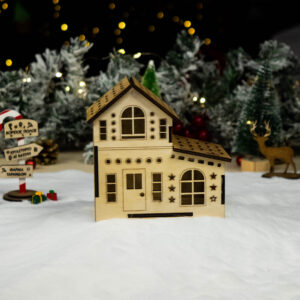 Ξύλινο χριστουγεννιάτικο σπιτάκι 3