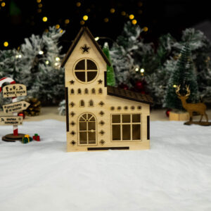 Ξύλινο χριστουγεννιάτικο σπιτάκι 5