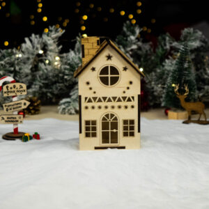 Ξύλινο χριστουγεννιάτικο σπιτάκι 1