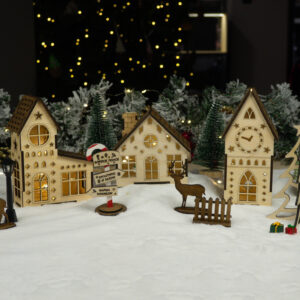 Ξύλινα χριστουγεννιάτικα σπιτάκια 2