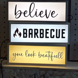 Επιγραφή led ξύλινη