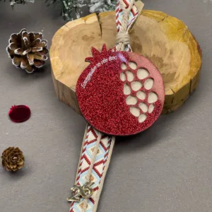 Πρωτότυπο γούρι ρόδι glitter